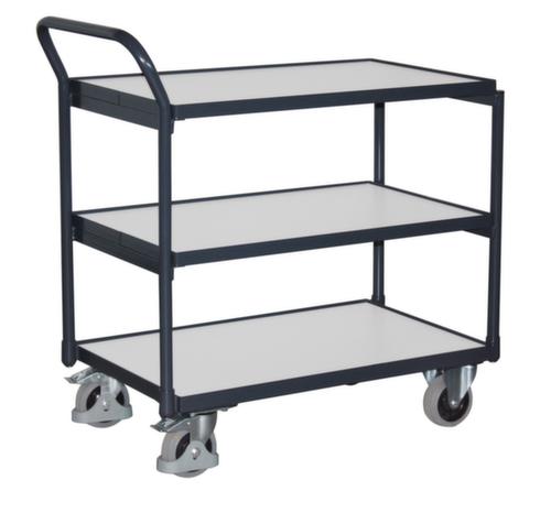 VARIOfit Chariot à plateaux ESD 835x495 mm, force 250 kg, 3 plateaux