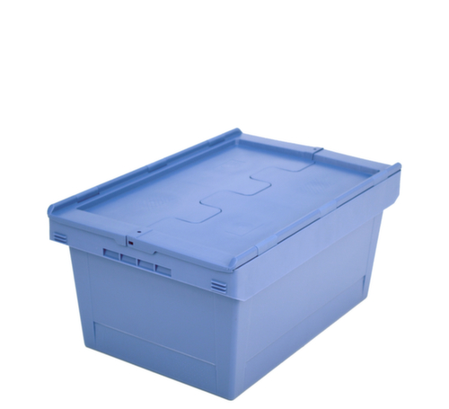 BITO Bac réutilisable plombable, capacité 47 l, Couvercle à charnière en 2 parties