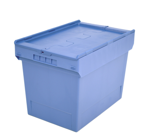 BITO Bac réutilisable plombable, capacité 74 l, Couvercle à charnière en 2 parties