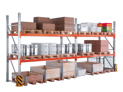 META Rayonnage à palettes MULTIPAL pour 15 palettes, largeur 2870 mm, 5 niveaux de stockage