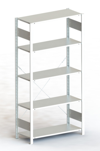 META Rayonnage d'atelier sans boulons S3 Clip 80, hauteur x largeur x profondeur 2000 x 1056 x 436 mm, 5 tablettes