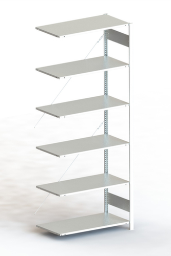 META Rayonnage d'atelier sans boulons S3 Clip 80, hauteur x largeur x profondeur 2500 x 1006 x 536 mm, 6 tablettes