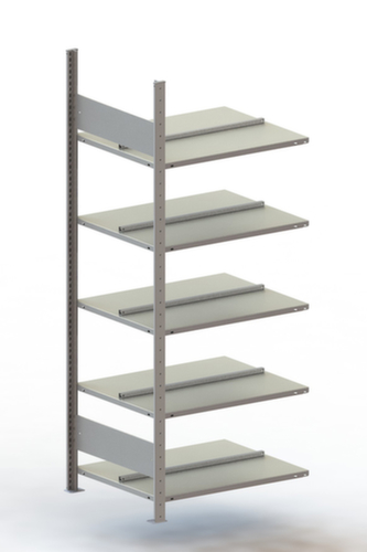 META Porte-documents sans vis Zone de fixation pour une utilisation des deux côtés, 5 tablettes, avec revêtement en zinc anti-corrosion