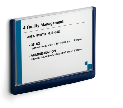 Durable Plaque de porte Click Sign avec cadre coloré, format portrait 148,5