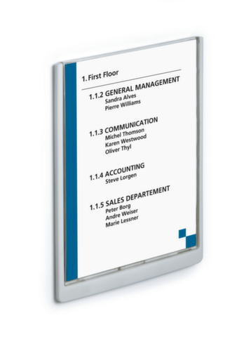 Durable Plaque de porte Click Sign avec cadre coloré, format portrait 297