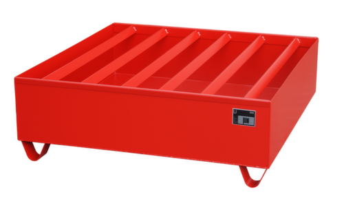 Bac de rétention gerbable avec caillebotis profilé