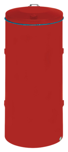VAR Collecteur de déchets ignifugé Kompakt, 120 l, RAL3000 rouge vif