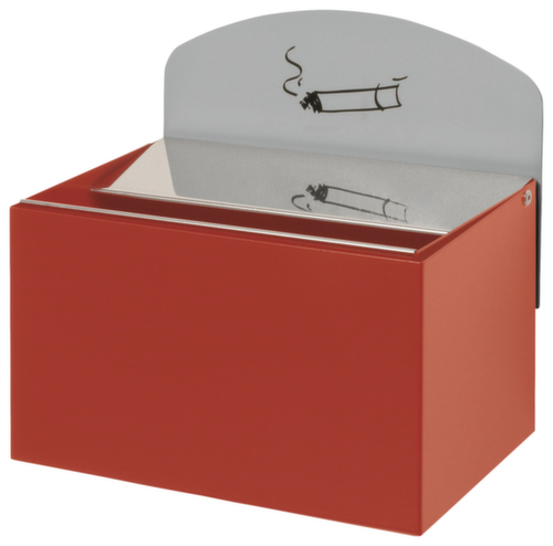 Cendrier mural ou combiné avec panneau arrière, rouge