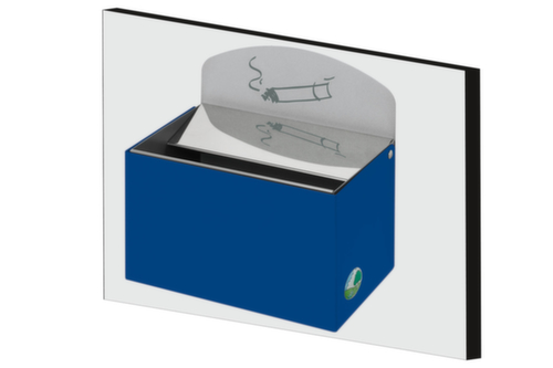 Cendrier mural ou combiné avec panneau arrière, bleu gentiane