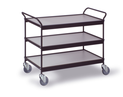 Chariot à étagères, force 150 kg, 3 plateaux