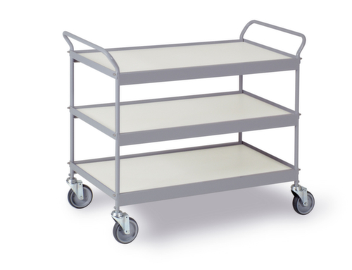 Chariot à étagères, force 150 kg, 3 plateaux