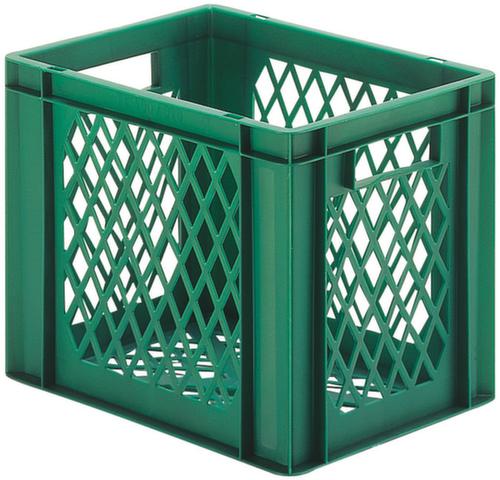 Bac gerbable norme Europe parois + fond ajourés, vert, capacité 61 l