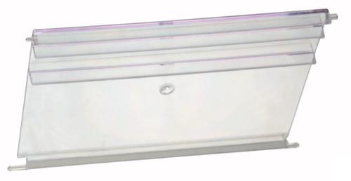 Visière pour bacs gerbables norme Europe avec ouverture de prise