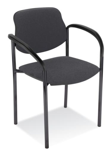 Nowy Styl Siège visiteur gerbable 6 fois Style avec capitonnages, assise tissu (100 % fibres synthétiques), anthracite