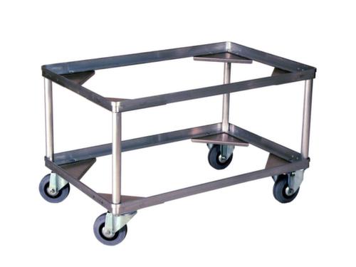 Gmöhling châssis roulant G®-DOLLY C 913 pour bac de transport et caisse de transport en aluminium