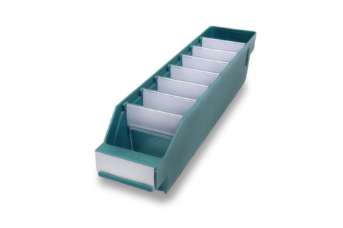 Bac compartimentable à bec, vert, profondeur 400 mm