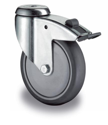 BS-ROLLEN Roulette pour machines thermoplastique avec pare-fils, force 75 kg, TPE bandage