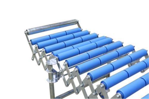 Blume Förderanlagen Butée d'arrêt pour convoyeur à rouleaux extensible