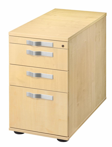 Piédestal Solid avec coulisse HR, 3 tiroir(s), érable/érable