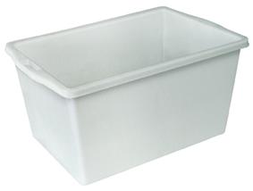 Bac conique de qualité alimentaire, blanc nature, capacité 65 l