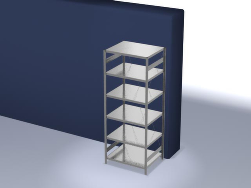 hofe système d'étagères sans vis, hauteur x largeur x profondeur 2500 x 1060 x 835 mm, 6 tablettes