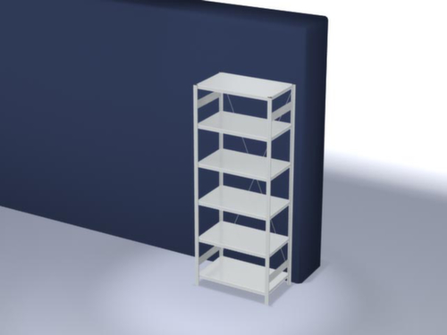 hofe système d'étagères sans vis, hauteur x largeur x profondeur 2500 x 1060 x 635 mm, 6 tablettes