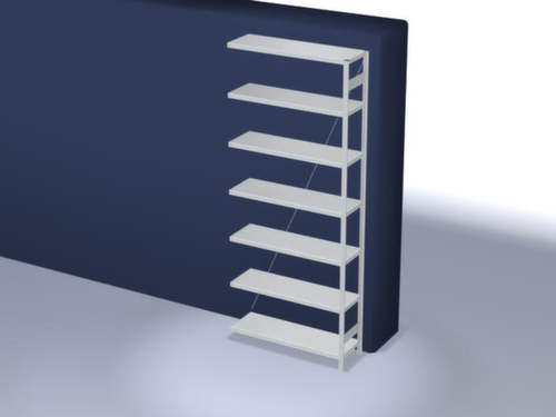 hofe système de rayonnages sans vis de conception standard, hauteur x largeur x profondeur 3000 x 1310 x 435 mm, 7 tablettes