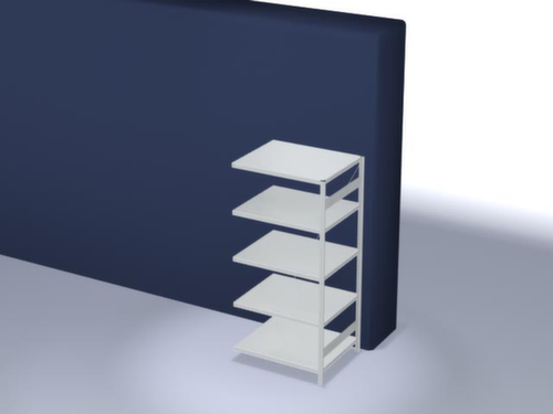 hofe système de rayonnages sans vis de conception standard, hauteur x largeur x profondeur 2000 x 1010 x 835 mm, 5 tablettes