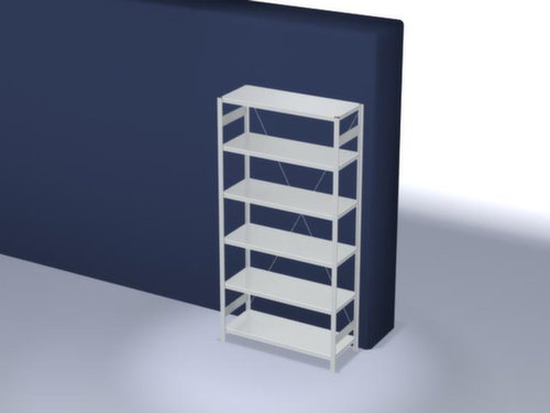 hofe système de rayonnages sans vis de conception standard, hauteur x largeur x profondeur 2500 x 1360 x 535 mm, 6 tablettes