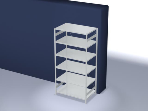 hofe système de rayonnages sans vis de conception standard, hauteur x largeur x profondeur 2500 x 1360 x 835 mm, 6 tablettes