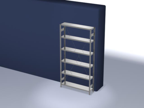 hofe Système de rayonnages sans vis dans une construction mi-lourde, hauteur x largeur x profondeur 2500 x 1360 x 335 mm, 6 tablettes
