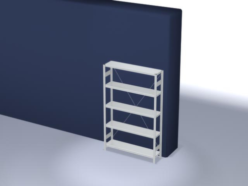 hofe Système de rayonnages sans vis dans une construction mi-lourde, hauteur x largeur x profondeur 2000 x 1360 x 335 mm, 5 tablettes