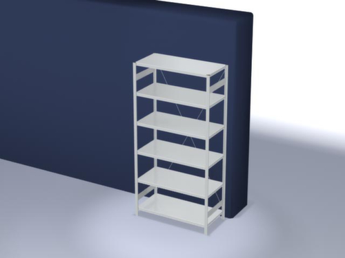 hofe Système de rayonnages sans vis dans une construction mi-lourde, hauteur x largeur x profondeur 2500 x 1360 x 635 mm, 6 tablettes