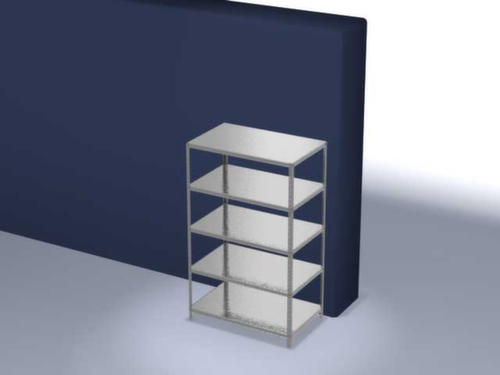 hofe Etagère à visser, 5 tablettes, avec revêtement en zinc anti-corrosion