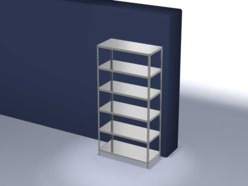 hofe Etagère à visser, 6 tablettes, avec revêtement en zinc anti-corrosion