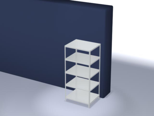 hofe Etagère à visser, 5 tablettes, RAL7035 gris clair