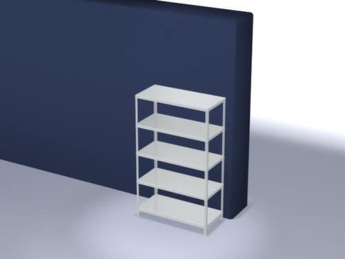 hofe Etagère à visser, 5 tablettes, RAL7035 gris clair