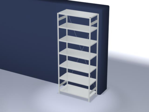 hofe système d'étagères sans vis, hauteur x largeur x profondeur 3000 x 1360 x 635 mm, 7 tablettes