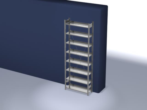 hofe Rayonnage sans boulons pour classeurs, 8 tablettes, avec revêtement en zinc anti-corrosion