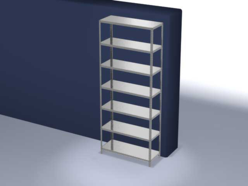 hofe Etagère à visser, 7 tablettes, avec revêtement en zinc anti-corrosion