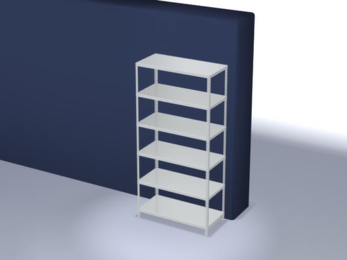 hofe Etagère à visser, 6 tablettes, RAL7035 gris clair