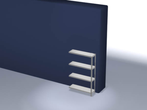 hofe Etagère en acier inoxydable, hauteur x largeur x profondeur 2500 x 1000 x 800 mm, 6 tablettes