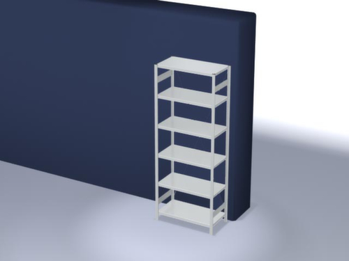 hofe Rayonnage à traverses type standard, hauteur x largeur x profondeur 2500 x 1060 x 535 mm, 6 tablettes