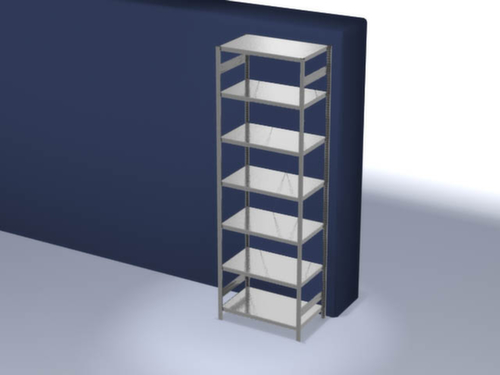 hofe Rayonnage à traverses type standard, hauteur x largeur x profondeur 3000 x 1060 x 635 mm, 7 tablettes