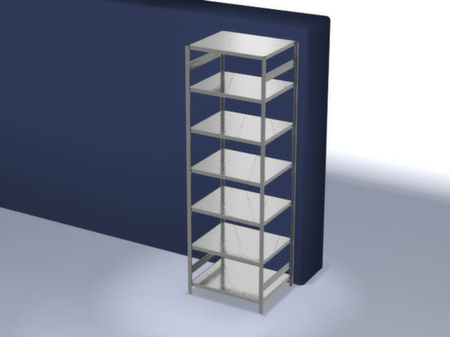 hofe Rayonnage à traverses type standard, hauteur x largeur x profondeur 3000 x 1060 x 835 mm, 7 tablettes