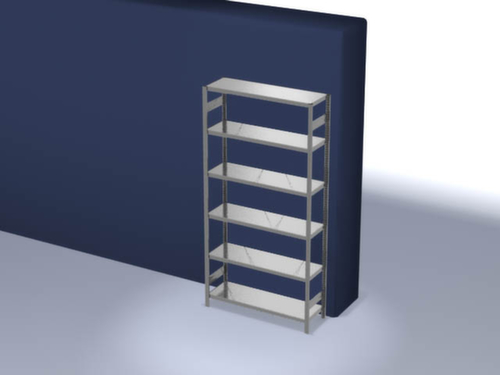 hofe Rayonnage à traverses type standard, hauteur x largeur x profondeur 2500 x 1360 x 435 mm, 6 tablettes