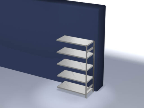 hofe Rayonnage à traverses type standard, hauteur x largeur x profondeur 2000 x 1310 x 635 mm, 5 tablettes