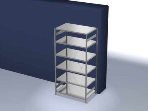 hofe Rayonnage à traverses type standard, hauteur x largeur x profondeur 2500 x 1360 x 835 mm, 6 tablettes