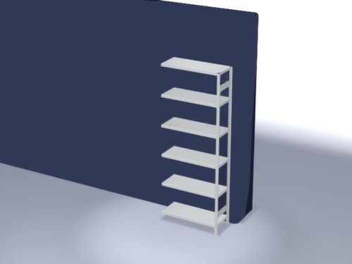 hofe Rayonnages enhofe treillis dans les constructions mi-lourdes, hauteur x largeur x profondeur 2500 x 1010 x 435 mm, 6 tablettes