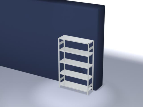 hofe Rayonnages enhofe treillis dans les constructions mi-lourdes, hauteur x largeur x profondeur 2000 x 1360 x 435 mm, 5 tablettes